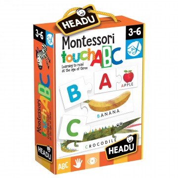 Joc tactil Montessori ABC Headu
